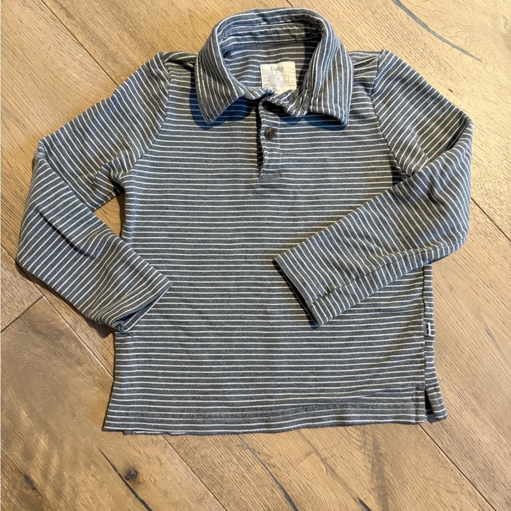 Little Sleepies PLAY Gray Collared Bamboo Boys Shirt - 4T